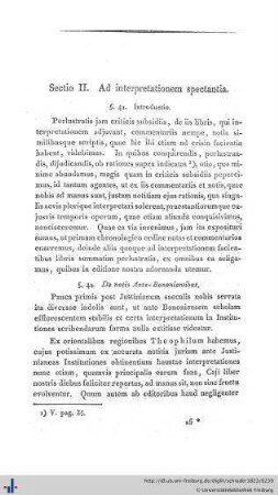 Sectio II. Ad interpretationem spectantia.