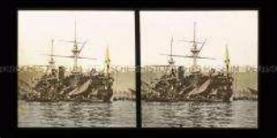 Russisches Panzerschiff Admiral Nakim vor Anker, Toulon