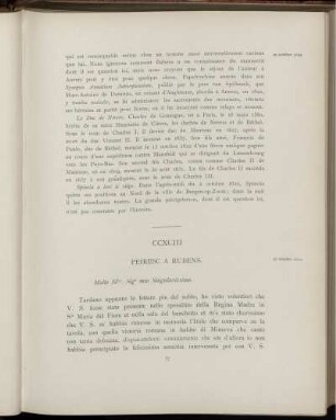 CCXCIII. Peiresc à Rubens. Paris, 27 octobre 1622