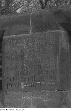 Gedenkstein für Heinrich von Morungen