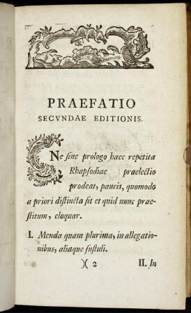 Praefatio secundae editionis.