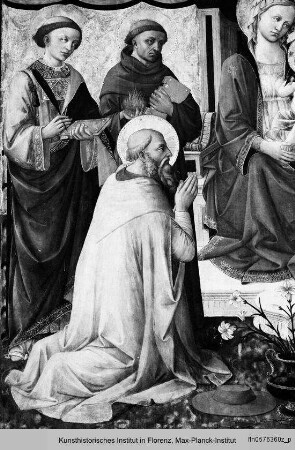 Madonna mit den Heiligen Laurentius, Antonius von Padua, Bonaventura, Franziskus, Cosmas und Damian