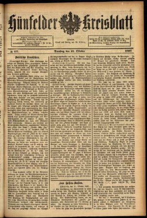 Ausgabe vom Dienstag, den 12. Oktober 1897.