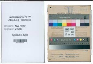 Entnazifizierung Karl Kachulle , geb. 24.09.1886 (Lokfuehrer)