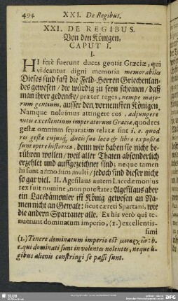 XXI. De Regibus