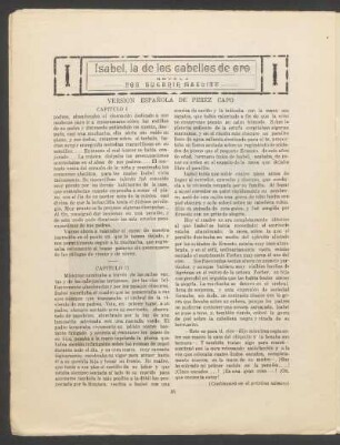 Isabel, la de los cabellos de oro : Novela. - [Continuación]