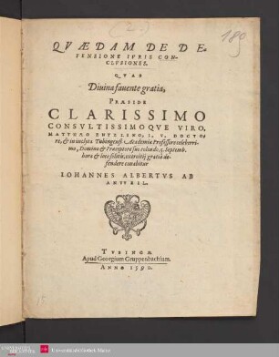 Quaedam de defensione iuris conclusiones
