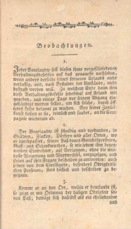 Beobachtungen.