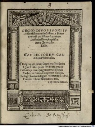 Oratio divo Hivoni iurisconsultorum sanctissimo