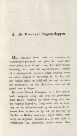 5. De Preanger Regentschappen