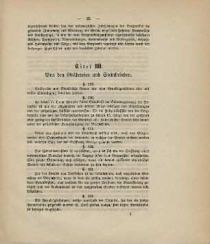 Titel III. Von den Gräbereien und Steinbrüchen