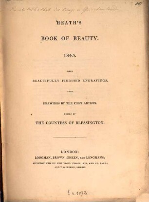 Heath's book of beauty. 1845