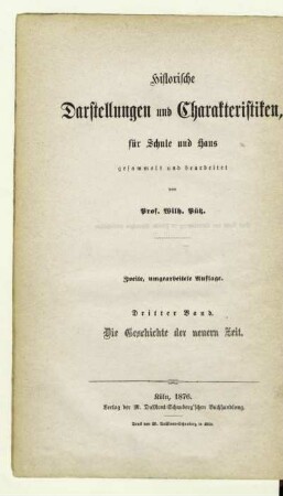 Bd. 3: Die Geschichte der neuern Zeit : in abgerundeten Gemälden
