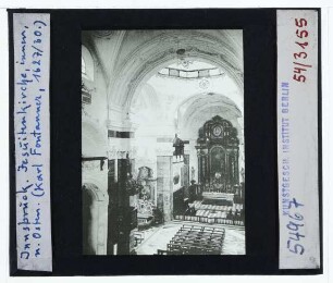 Innsbruck, Jesuitenkirche : Innenansicht, Blick v. LH-Empore z. Chor
