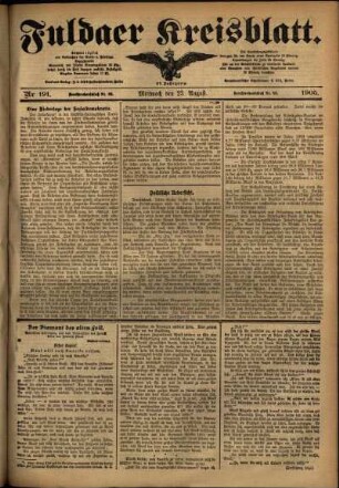 Ausgabe vom Mittwoch, den 23. August 1905.