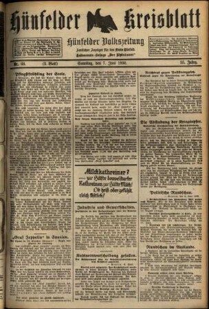 Zweite Ausgabe vom Samstag, den 07. Juni 1930.
