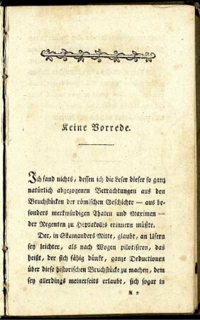 Keine Vorrede.