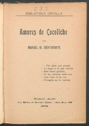 Amores de Cocoliche