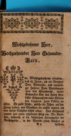 Unpartheyische Beurtheilung des fehlerhaften Corporis Iuris publici Academici, das J. J. Schmauß herausgegeben