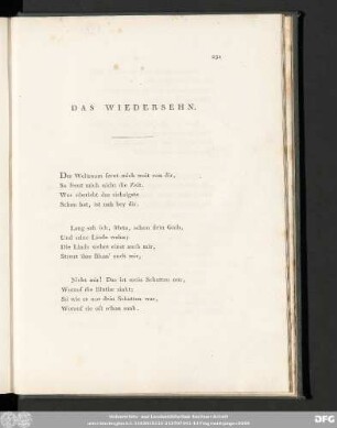 Das Wiedersehn.