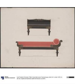 Tafel 4: Ansichten einer Chaiselongue
