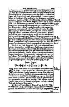 Das 11. Capitel. Von Gestalt und Statur der Perser.