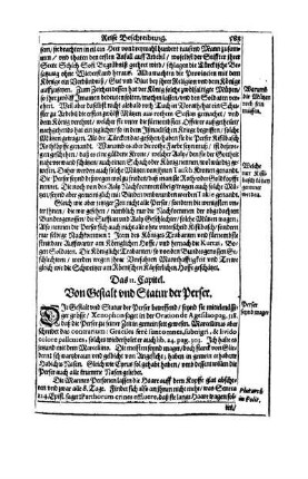 Das 11. Capitel. Von Gestalt und Statur der Perser.