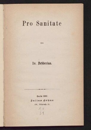 Pro sanitate