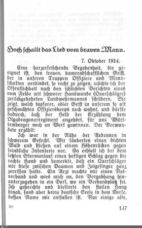 Noch schallt das Lied vom braven Mann