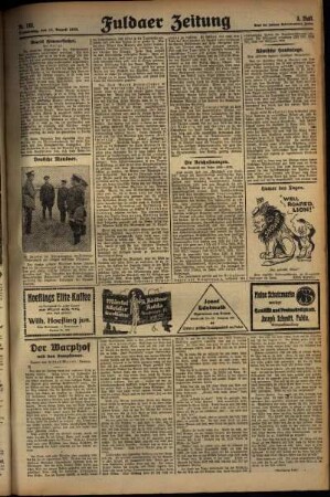 Dritte Ausgabe vom Donnerstag, den 15. August 1929.
