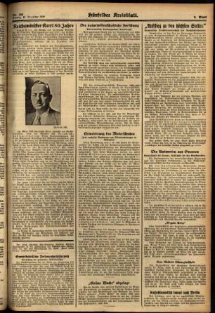 Zweite Ausgabe vom Freitag, den 10. Dezember 1937.