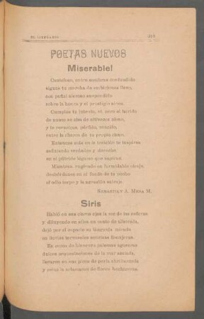 Miserable! : Poetas nuevos