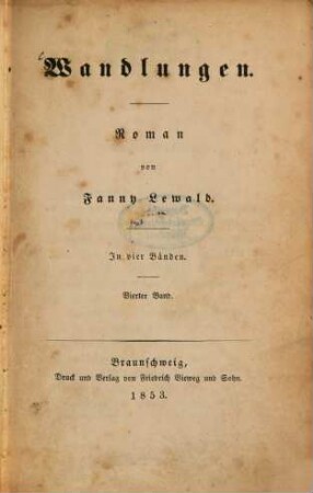 Wandlungen : Roman von Fanny Lewald, 4