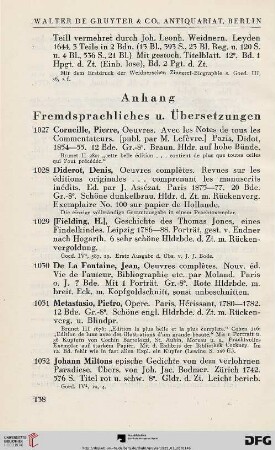 Fremdsprachliches und Übersetzungen(Nr. 1027-1040)