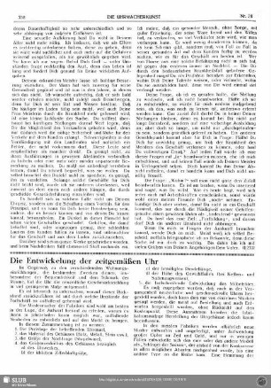 Die Entwicklung der zeitgemäßen Uhr