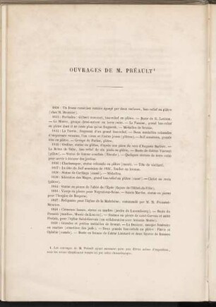 Ouvrages de M. Préault