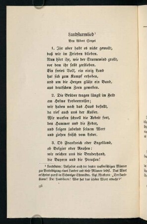96-107, 30. Albert Sergel, Landsturmlied - 33. Will Vesper, Mahnung