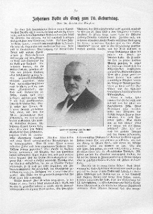 Geheimer Studienrat Prof. Dr. Bolte