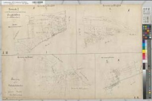 Dorstfeld (Dortmund), Zusammenlegung Dorstfeld, Bl.1 Urkarte 1 Dorstfeld Flur1-2; Oespel Flur 1; Marten Flur 2