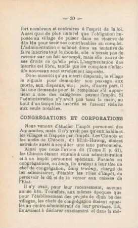 Congrégations et corporations