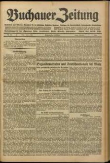 Buchauer Zeitung Volksblatt vom Federsee : Amtsblatt für die städt. Behörden Buchaus