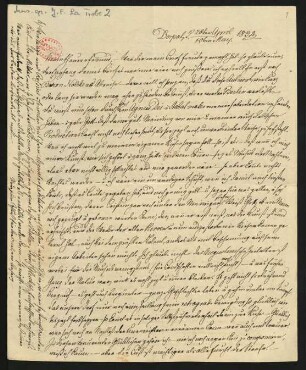 Brief an Georg Johann Daniel Poelchau : 28.04.1834-10.05.1834