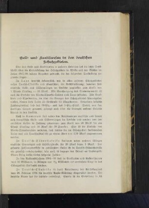 Geld- und Kreditwesen in den deutschen Schutzgebieten.