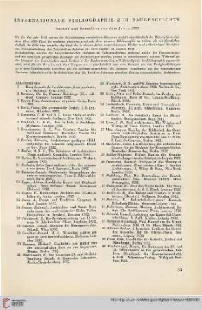 Internationale Bibliographie zur Baugeschichte