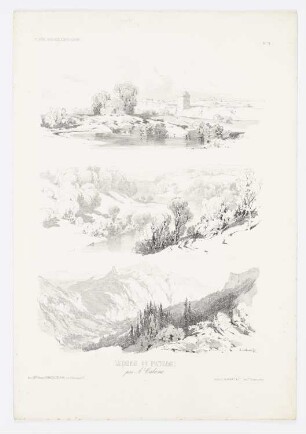 Landschaftsstudien, Blatt 71 der Folge "Zeichenunterricht im Hinblick auf die Landschaft"