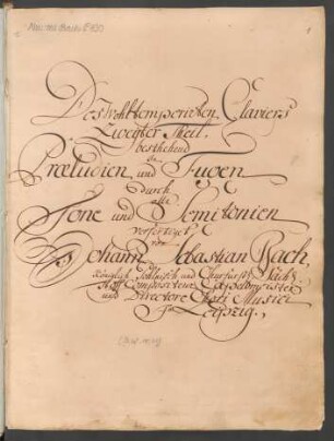 Das Wohltemperierte Klavier, Teil 2 : 24 Präludien und Fugen; cemb; BWV 870-893