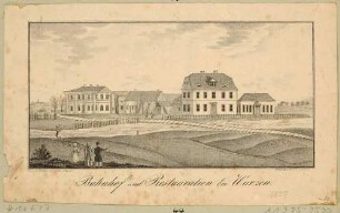 Bahnhof und Gasthaus bei Wurzen in Sachsen