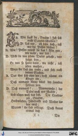 Ueber die Nothwendigkeit der Satyren.