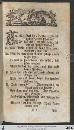 Ueber die Nothwendigkeit der Satyren.