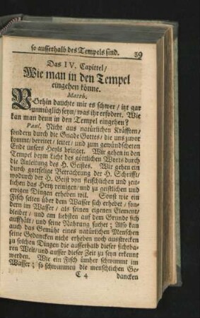 Das IV. Capittel. Wie man in den Tempel eingehen könne.